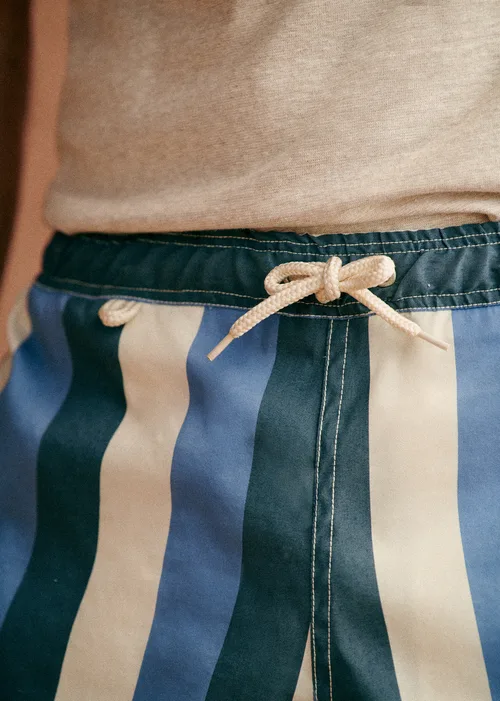 Maillot de bain Rob - Rayures Bleu / Écru / Marine — image 4