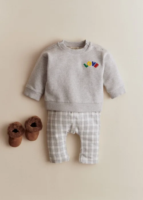 Sweat-Shirt Love - Gris Chiné / Multico