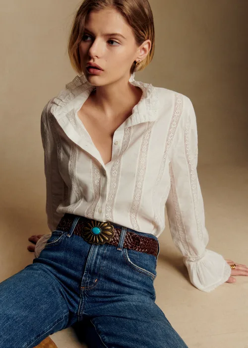 Ceinture Carla - Chocolat Lisse Tressé — image 4