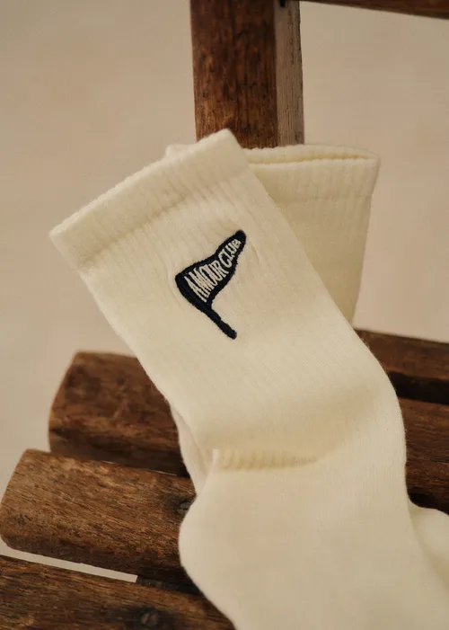 Chaussettes Fanion Amour Club - Écru — image 3