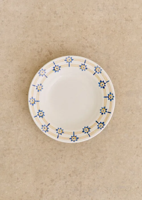 Assiettes creuses anciennes, Fresque - Lot de 4 assiettes creuses - Décor n°14