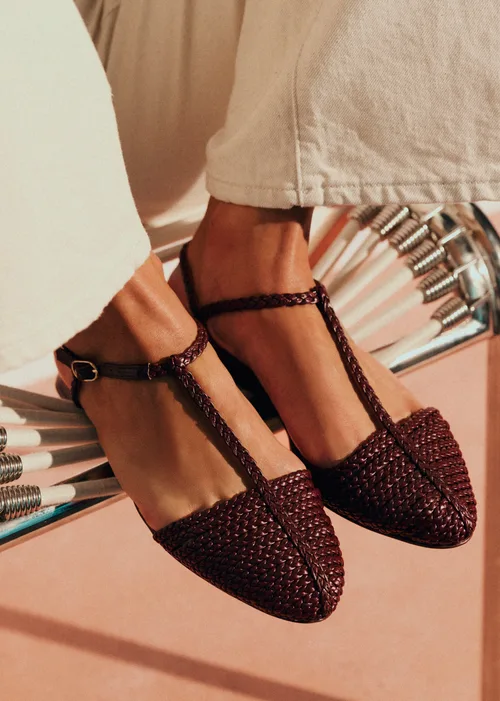 Sandales Low Aurore - Chocolat Lisse Tressé — image 6