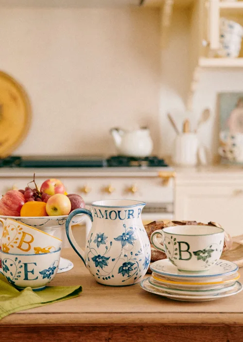 Tasse Poème - Bleu orage - Lettre E — image 3