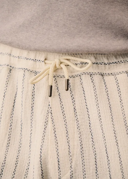 Short Priam Texturé - Écru Rayures Bleues — image 5