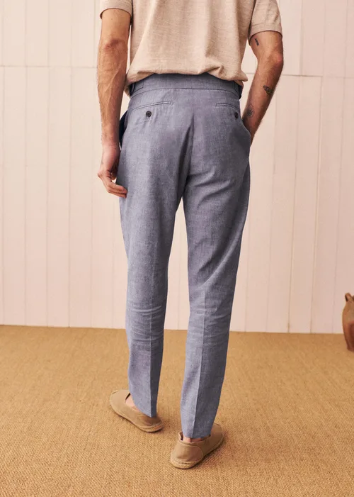 Pantalon Terence - Bleu Clair Chiné — image 5