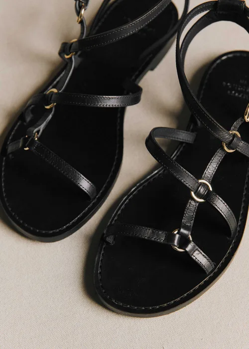 Sandales Low Inaya - Noir Lisse Héritage — image 3