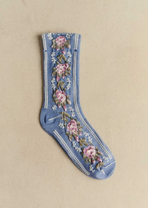 Fleurs Vintage Bleu Denim