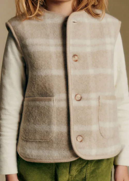 Veste Fred - Carreaux Beige Écru — image 3