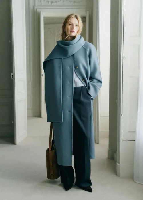 Manteau Kais - Bleu Gris