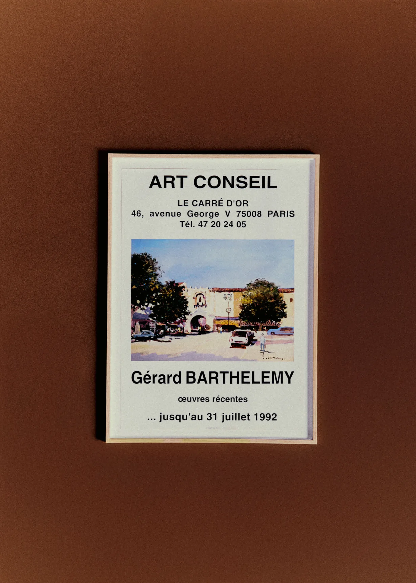 Affiche Le Carré d'Or, Gérard Barthelemy, 1992 - 51,5 x 70,5 cm