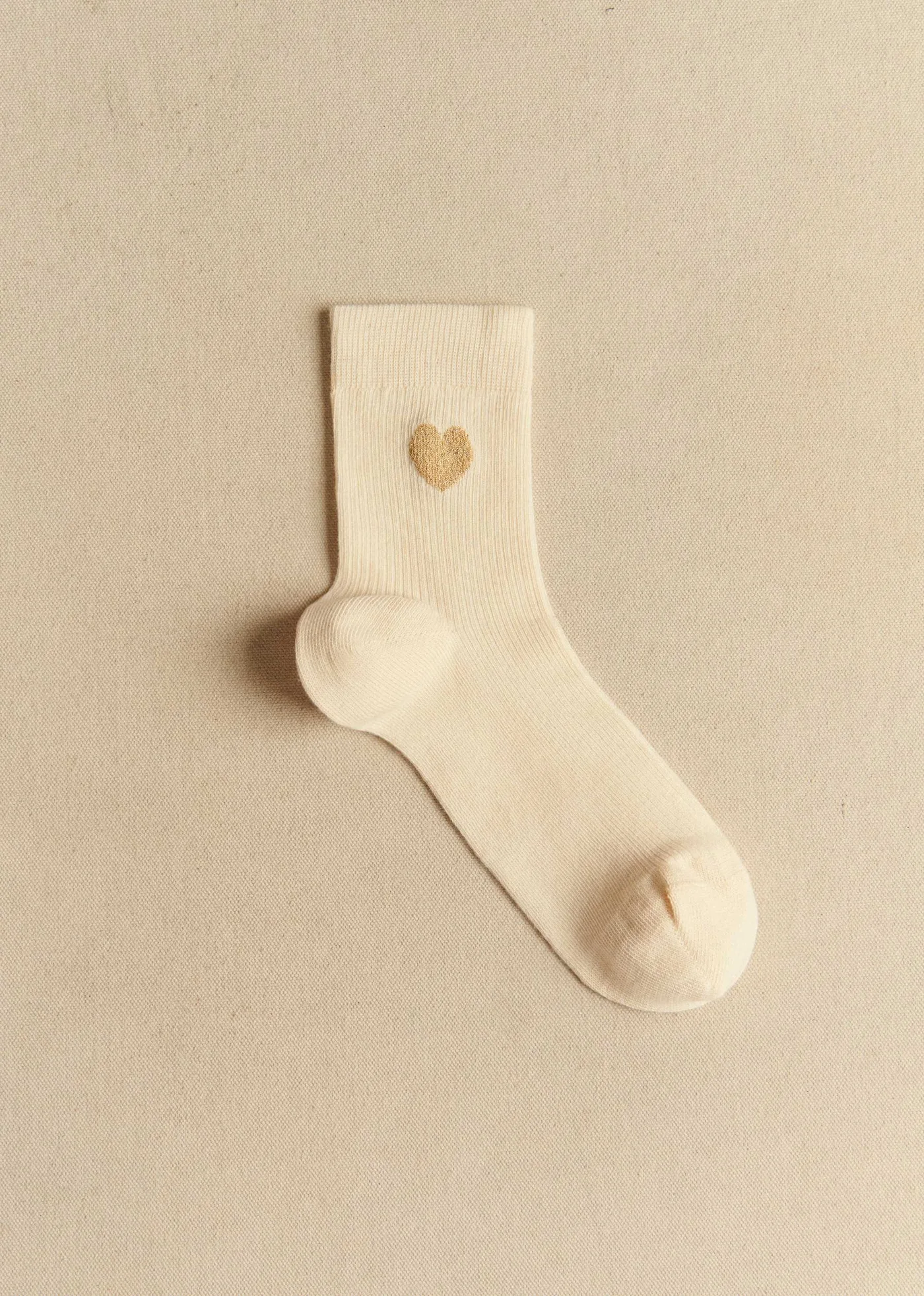 Chaussettes Coeur - Doré