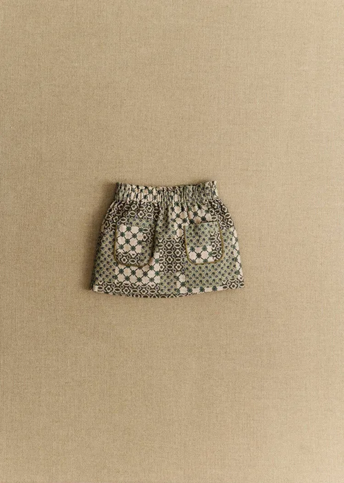 Jupe Capucine - Petit Sézane x Antoinette Poisson - Imprimé Patchwork Dominote
