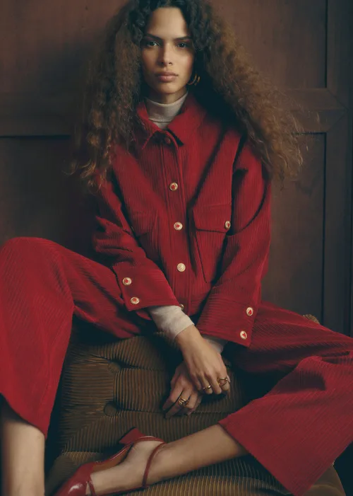 Veste TERRY - Sézane x Antoinette Poisson - Velours Rouge