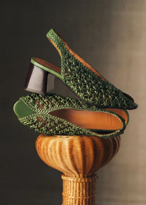 Sandales Enora - Vert Brillant Tressé — image 3