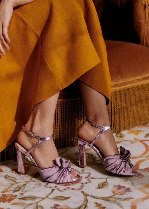 Mini Serpent Et Satin Mauve
