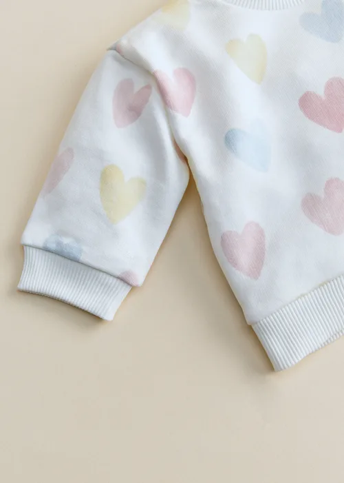 Sweat-Shirt Lary - Ecru / Coeur Pastel — image 4