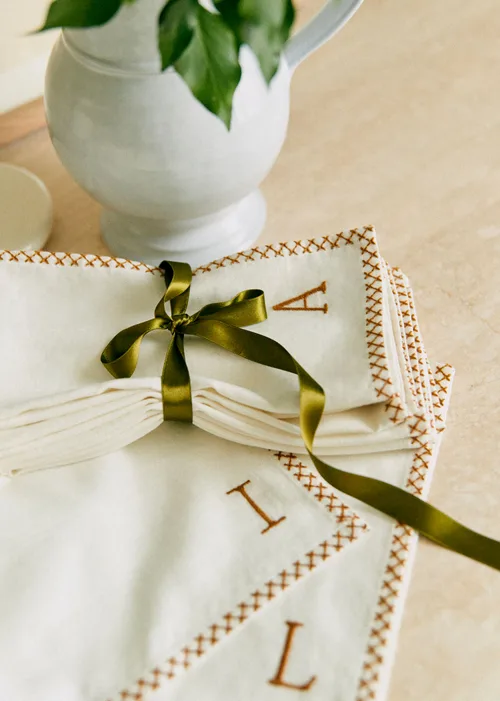 Serviette Monogramme - lettre I — image 2