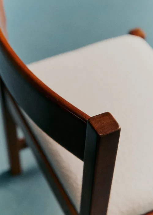 Ensemble table à manger et 4 chaises signé Michelucci - Noyer — image 11