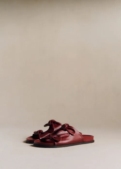 Mules Low Cleo - Bordeaux Lisse — image 3
