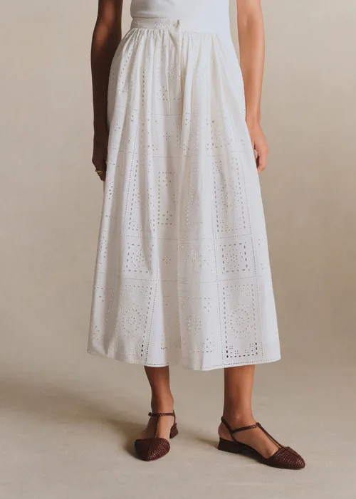 Jupe Nicole - Broderie Unie Hankie Ecru — image 3