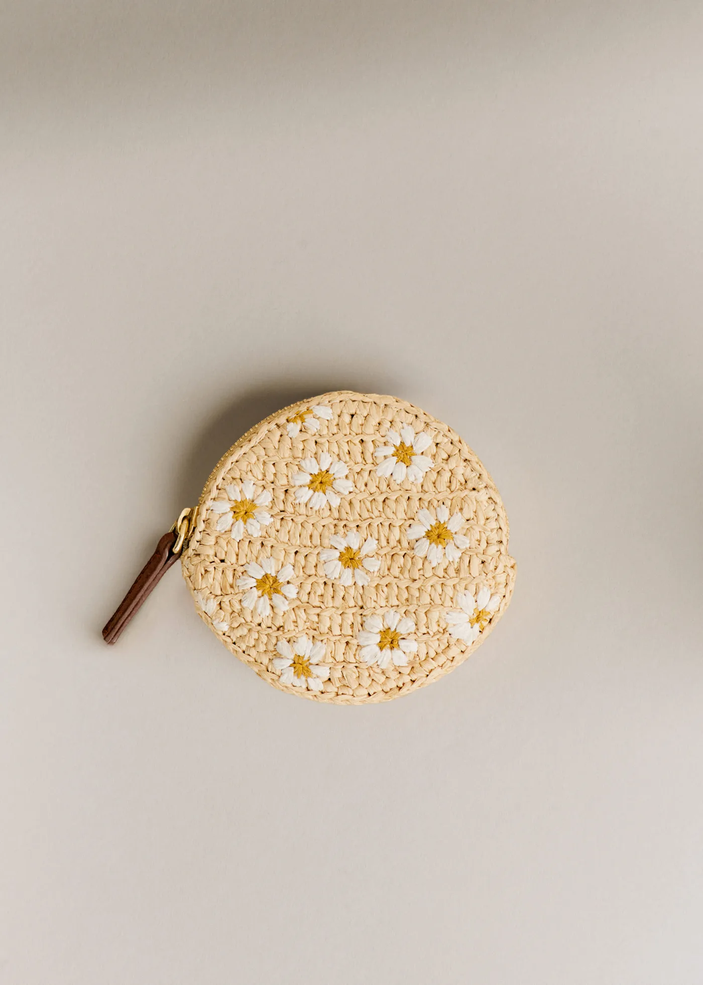 Porte-monnaie Nicole - Broderie Marguerites