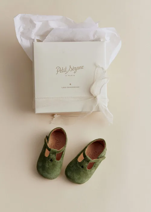 Chaussons Merveille - Daim Vert — image 2