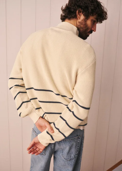 Pull Marlon - Écru Rayures Marine — image 3
