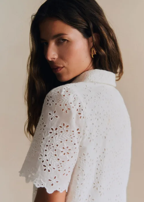 Robe Helly - Broderie Unie Ecru — image 3