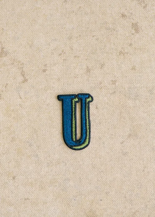 Ecusson vert / bleu - Lettre U - Bleu — image 2