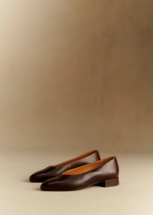 Ballerines Low Bertille - Chocolat Téjus