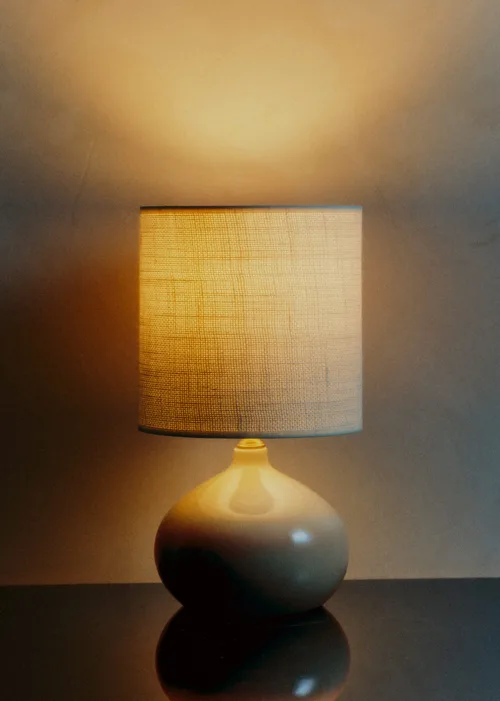 Lampe Banjo petit modèle - Écru - Abat-jour Dolce - Jute Écru — image 5