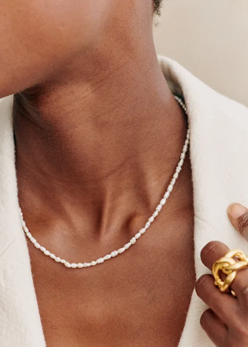 Collier Irma perles - Écru — image 1