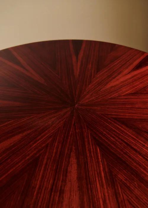 Table de bridge ronde vintage - Palissandre — image 4