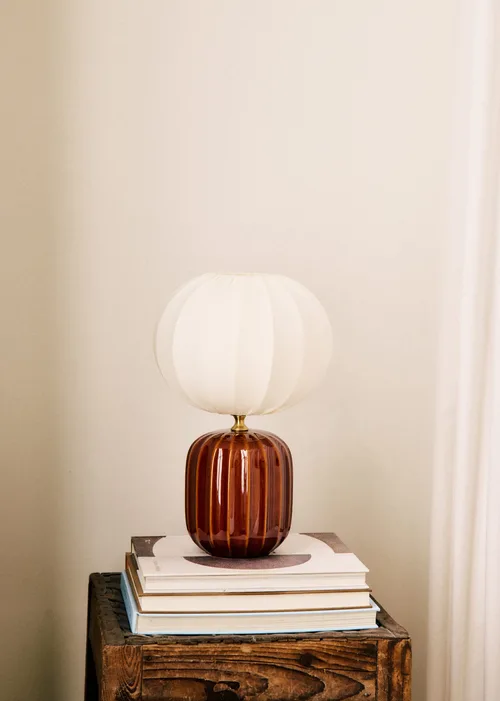 Lampe Traviata petit modèle - Moka - Abat-jour Sonate - Écru — image 3