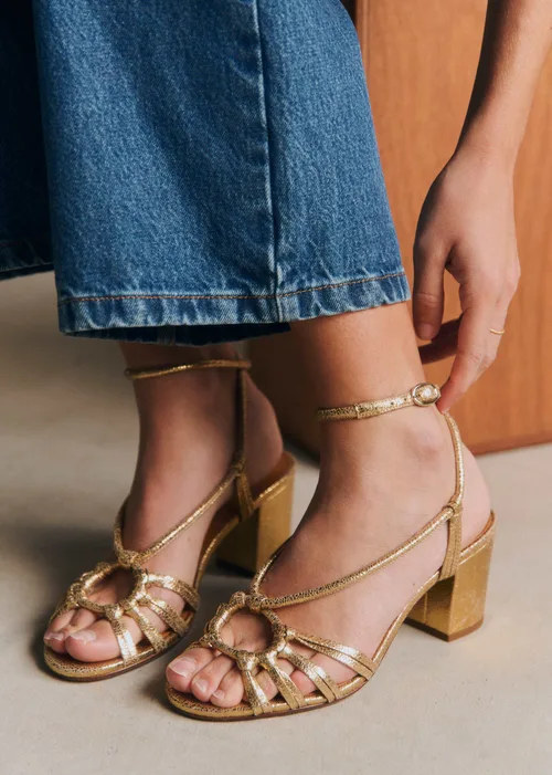 Sandales Gloria - Doré Lisse — image 3