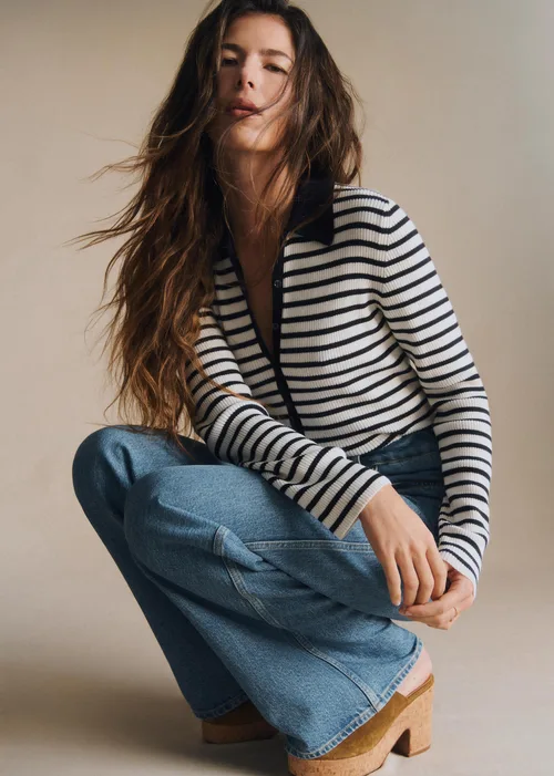 Gilet Drew - Écru / Marine