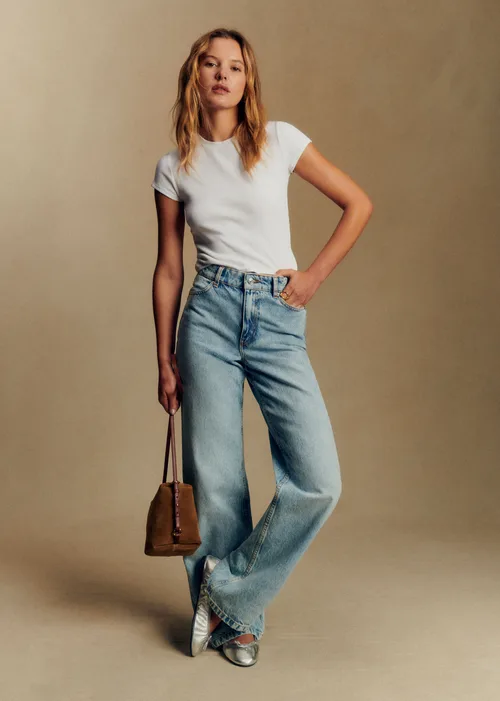 Pantalon Le Wide Leg - Bleu Clair — image 4
