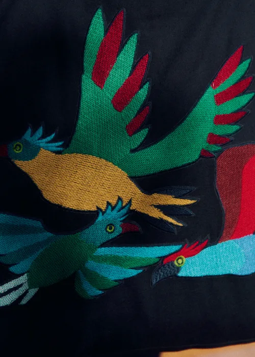Maxi Cabas brodé - Sézane x Inoui Editions - Bleu Marine — image 3