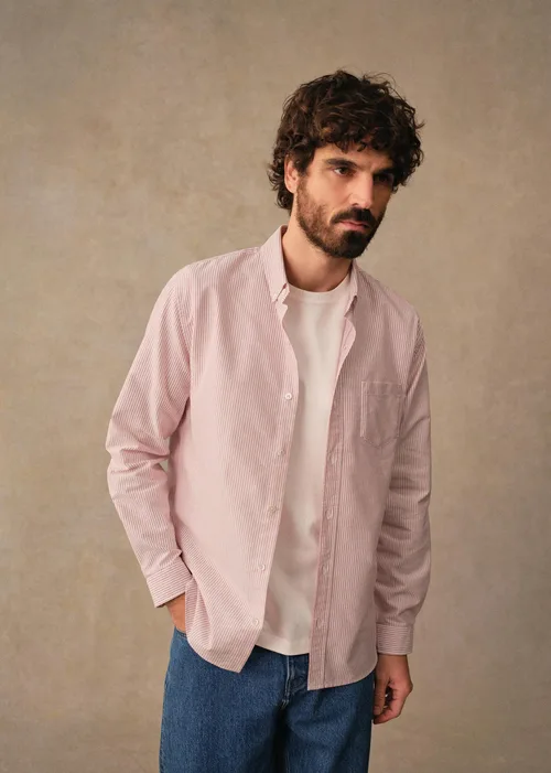 Chemise Charlie Oxford - Rayures Rouge / Blanc — image 6