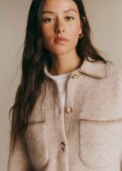 Veste Lucien - Beige Chiné Détails Taupe — image 3