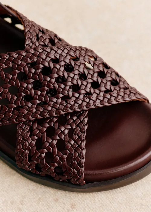Sandales Low Tilda - Chocolat Lisse Tressé — image 4