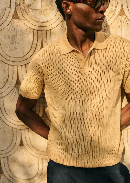 Polo Maille Devan - Jaune Pastel — image 4