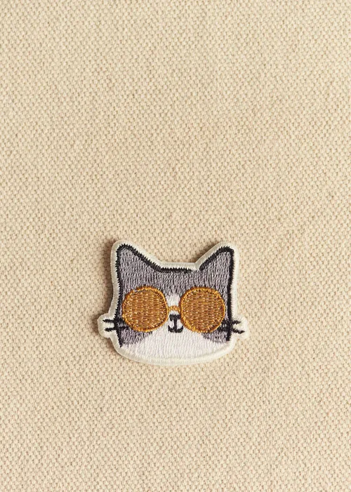 Ecusson Symbole - Chat à lunettes