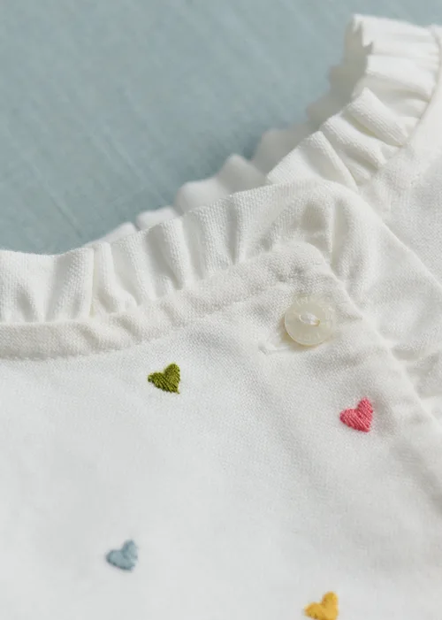 Blouse Adeline - Blanc / Broderies Multico — image 4
