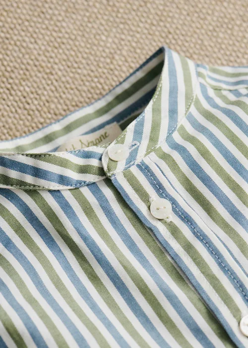 Chemise Benny - Rayure Kaki / Bleu — image 4