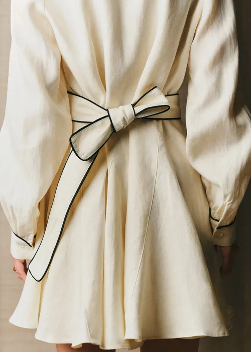 Robe Sol - Ecru Passepoils Noir — image 3