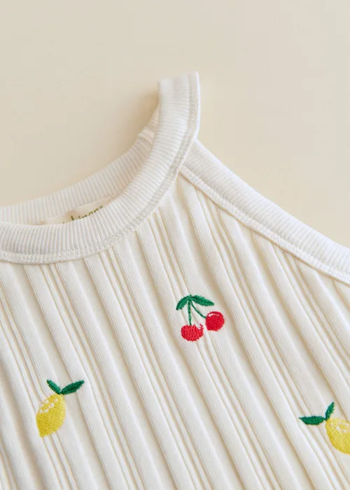 Top Abbie - Ecru / Broderie Fruit — image 4