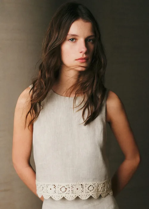 Blouse Dee - Beige Chiné