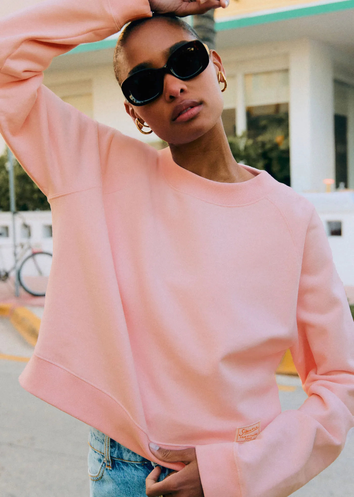 Sweat-Shirt Gautier - Rose Pâle - Création Rose