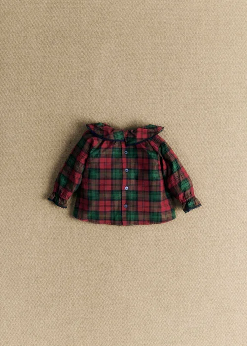Blouse Héloïse - Carreaux rouge et vert — image 5